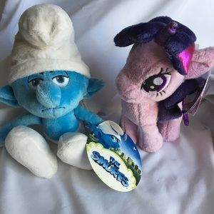 2/$20 My Little Pony And Grouchy Smurf Plushies Retro Collectibles
